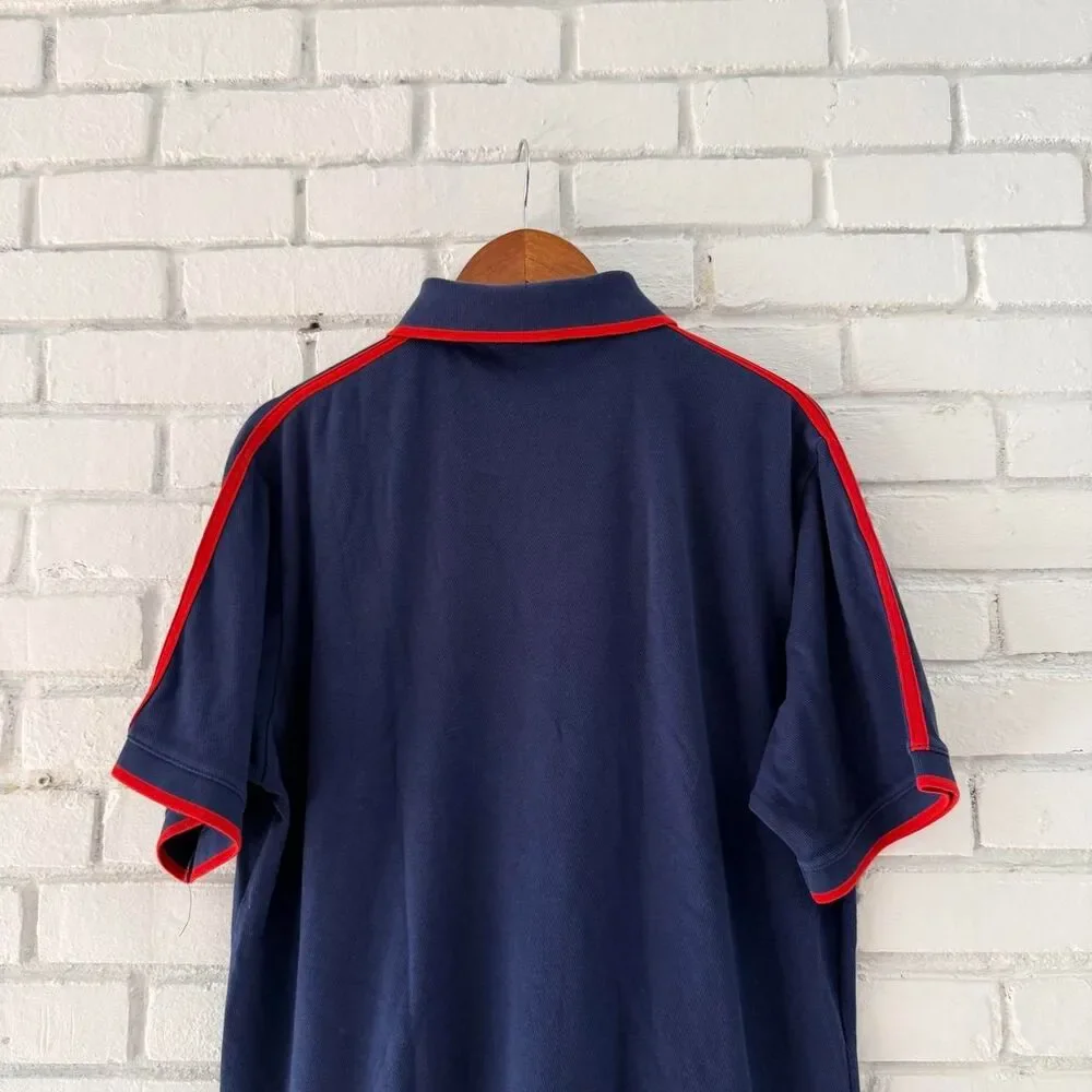 Vintage 90s Boston Red Sox Nike Navy Blue & Red Embroidered Polo Shirt Large